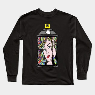 spray can Goddess Long Sleeve T-Shirt